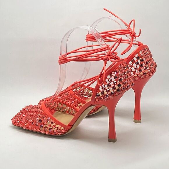 Bottega Veneta Stretch Embellished Ankle Strap High Heel Pumps size 39.5 - Picture 7 of 13